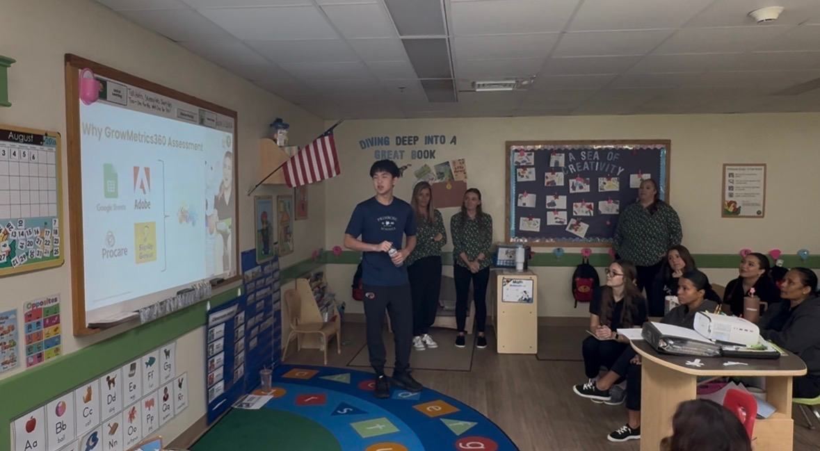 Youth Advisory Council presentation in a Primrose classroom.